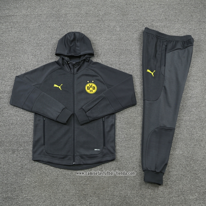 Chandal con Capucha del Borussia Dortmund 2021 2022 Gris